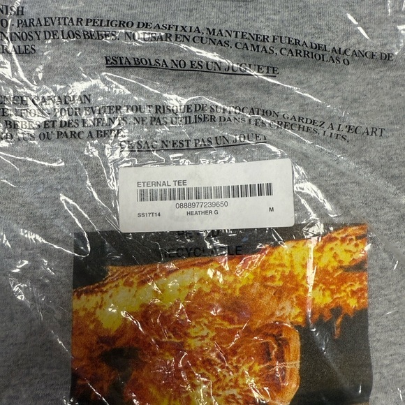 SUPREME ETERNAL TEE HEATHER GREY - M - Picture 5 of 5